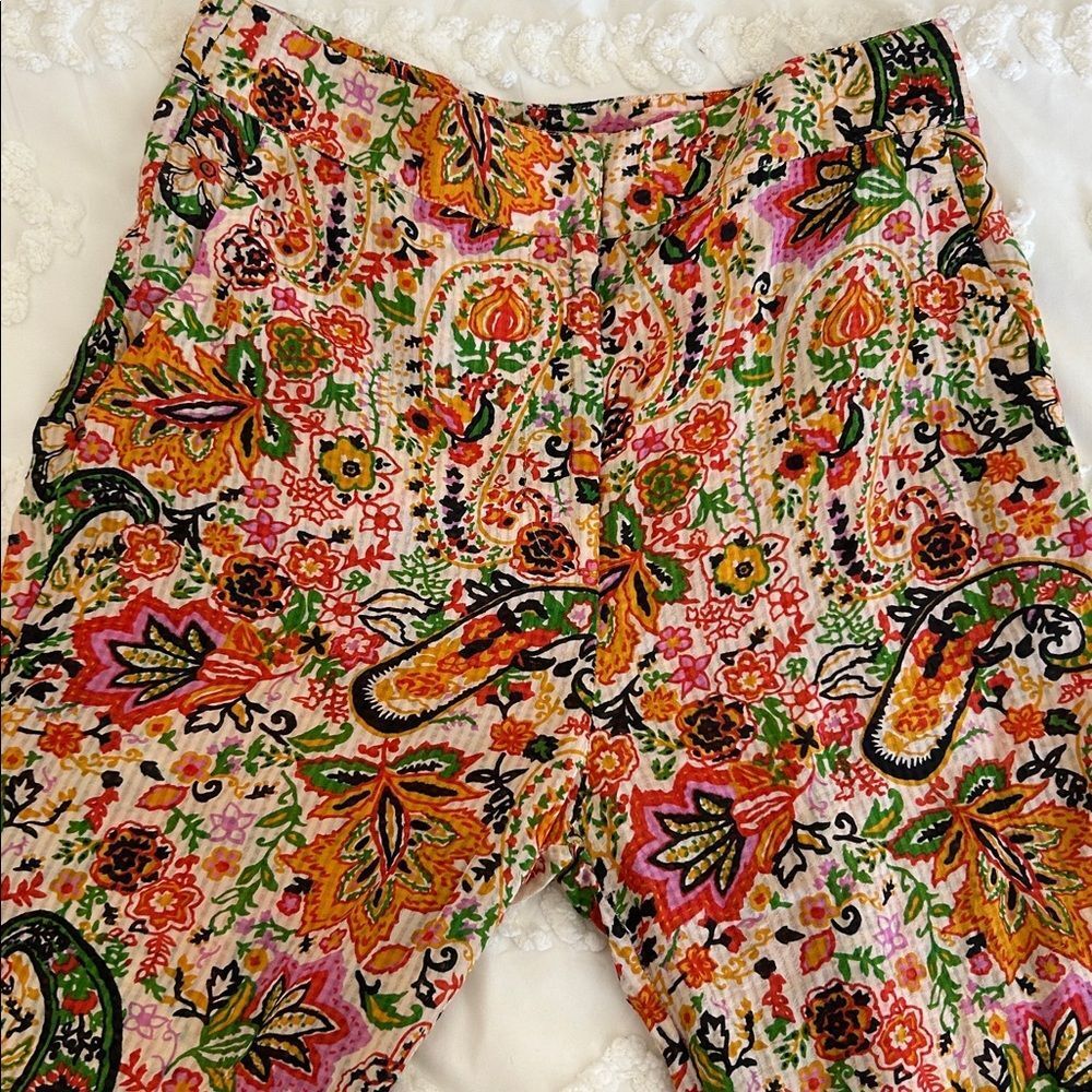 ba&sh Multicolor Paisley Wide Leg Pants size 8 - Picture 4 of 11